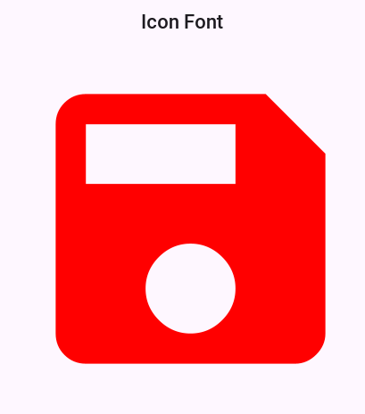 Icon font from material design icons created with the fixed size of display width